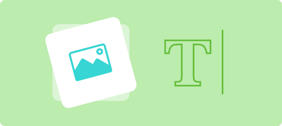 A representation of typography and image assets